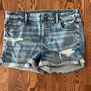American Eagle Stretch Hi-Rise Shortie Jean Shorts